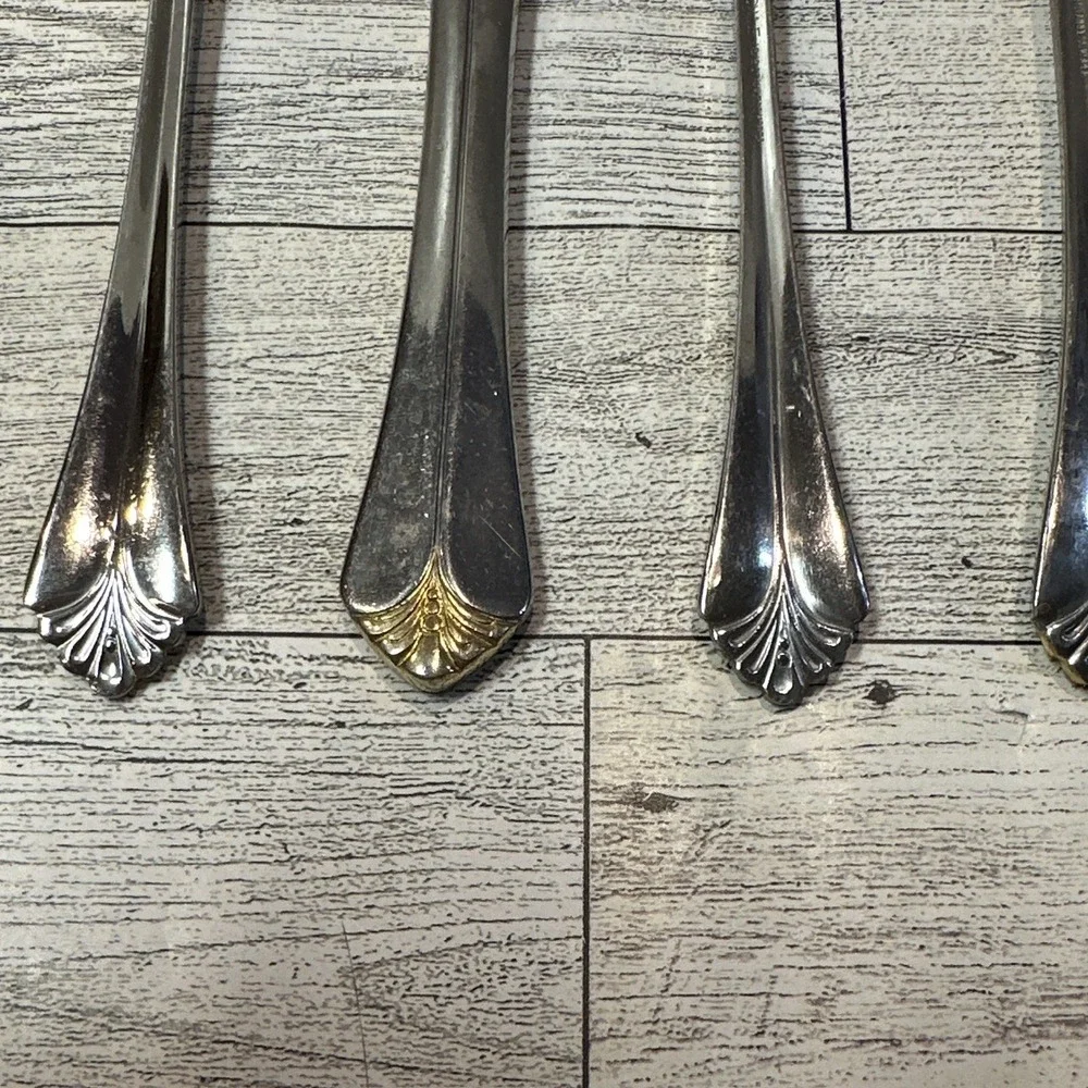 Towle Santa Barbara Stainless Steel Flatware 4PC Vintage *Some Gold Missing* SKF